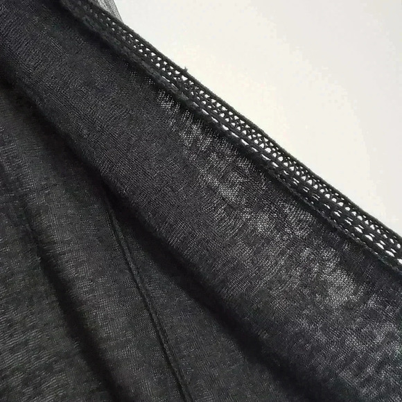 Maurices Cardigan Lightweight Black Embroidered Mesh Lace Quarter Sleeves NWT - Picture 13 of 15